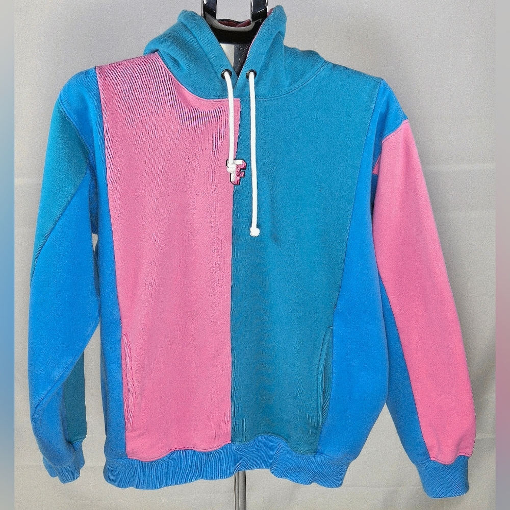 Teddy Fresh Streetwear Color Block Pullover‎ Hoodie, Large
